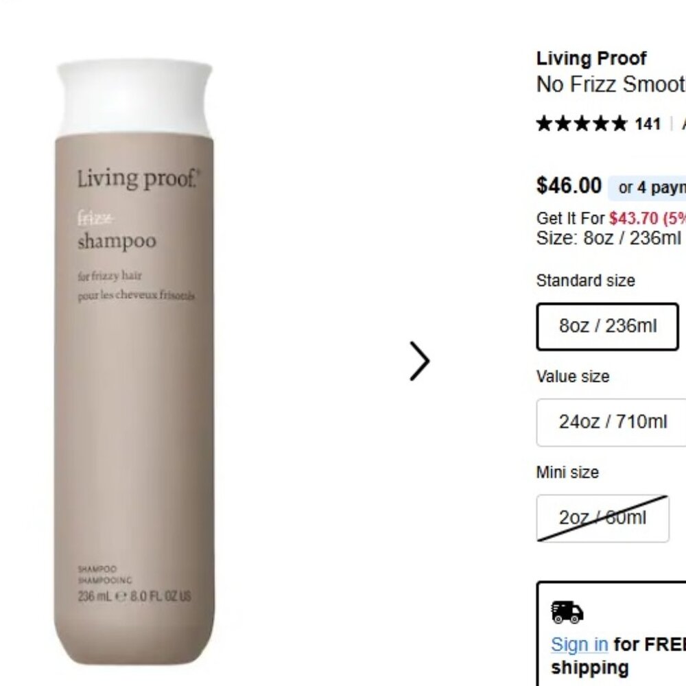 Living Proof ! Frizz Shampoo
